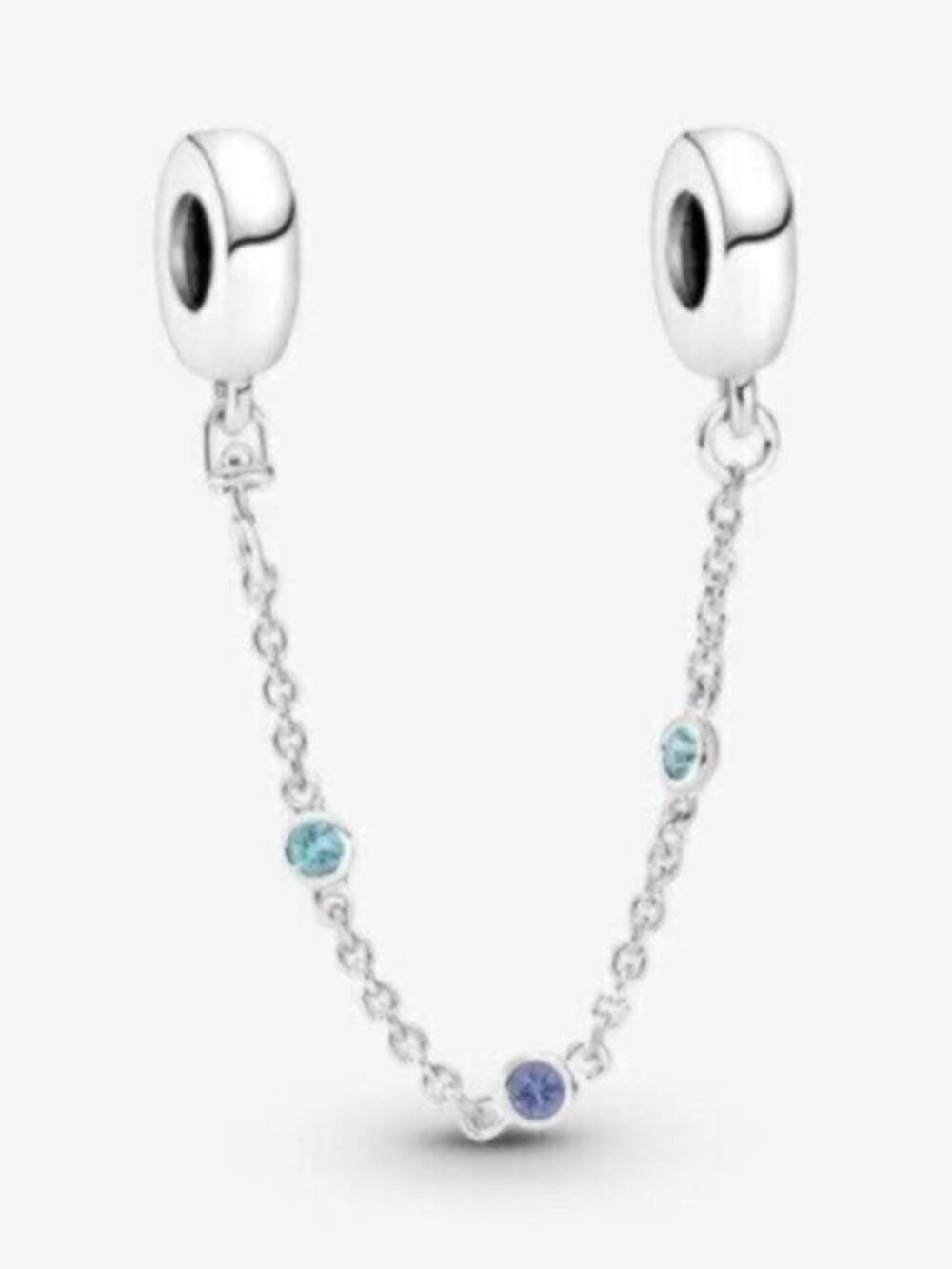 Pandora Triple Blue Stone Safety Chain